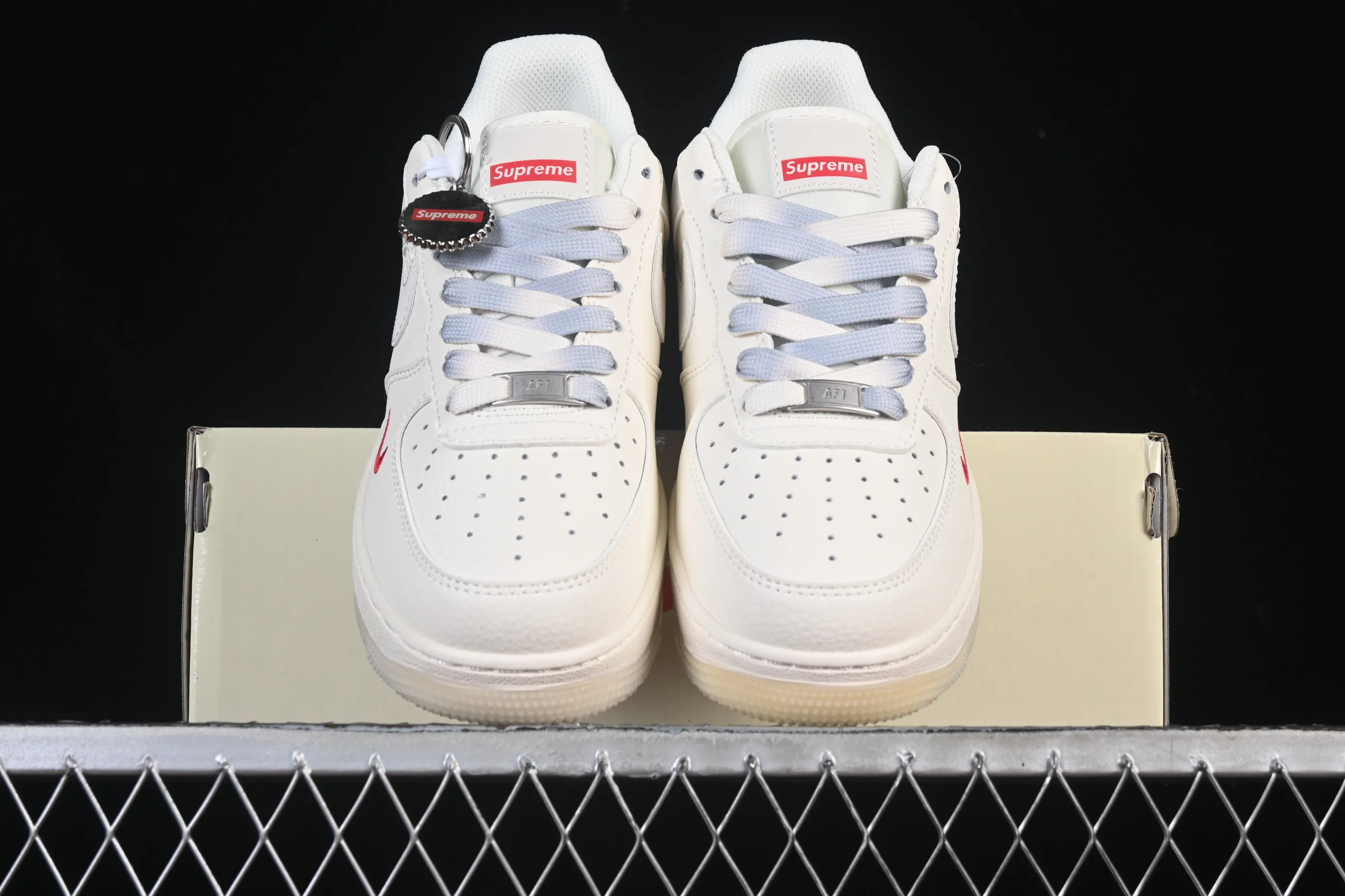 All categories Nk Air Force 1 Air Force series Nk Air Force 1 Low Air Force low-top Nike Air Force 1'07 Low Supreme co-branded beige crystal bottom Air Force 1 low-top casual sneakers XX3168-178